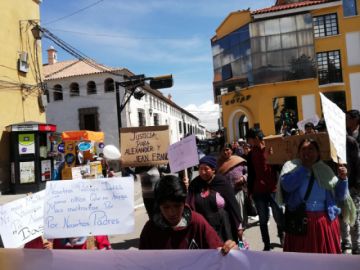 La manifestación llegó al centro de la ciudad.