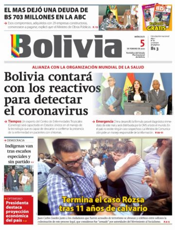 Bolivia, diario oficialista.