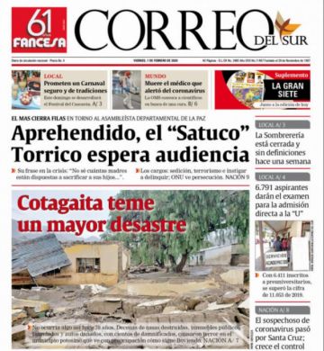 Correo del Sur, Sucre.
