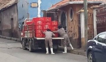 Así intentaron descargar la carne.