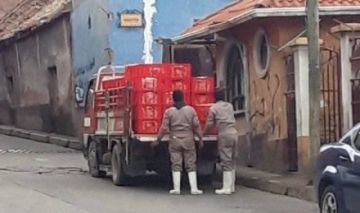 Así intentaron descargar la carne.