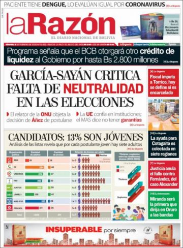 La Razón, La Paz.
