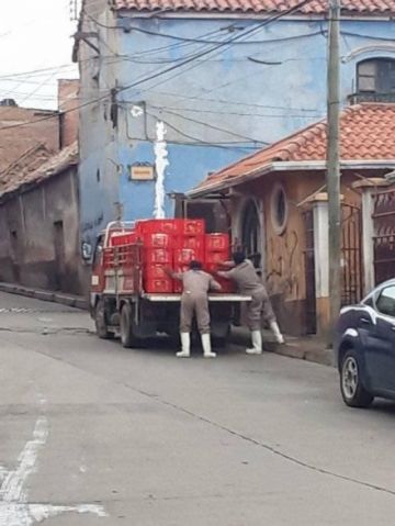 Así intentaron descargar la carne.
