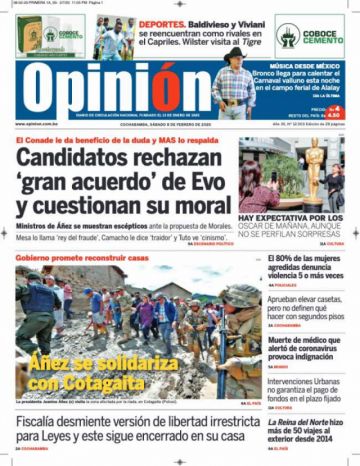 Opinión, Cochabamba.