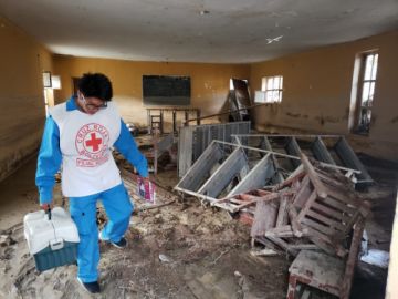 Los voluntarios se encuentran en Cotagaita. FOTO CRUZ ROJA FILIAL POTOSÍ