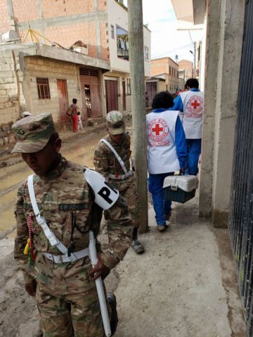 Los voluntarios se encuentran en Cotagaita. FOTO CRUZ ROJA FILIAL POTOSÍ