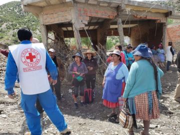 Los voluntarios se encuentran en Cotagaita. FOTO CRUZ ROJA FILIAL POTOSÍ