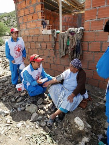 Los voluntarios se encuentran en Cotagaita. FOTO CRUZ ROJA FILIAL POTOSÍ