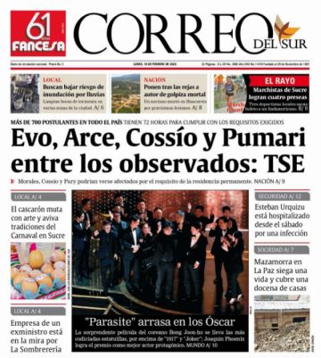 Correo del Sur, Sucre.