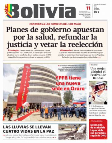 Bolivia, diario oficialista.