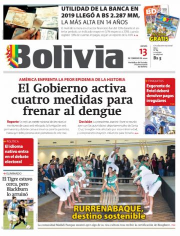 Bolivia, diario oficialista.