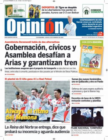 Opinión, Cochabamba.