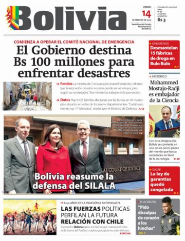 Bolivia, diario oficialista.