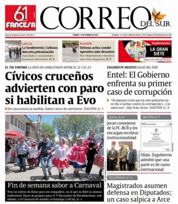 Correo del Sur, Sucre.