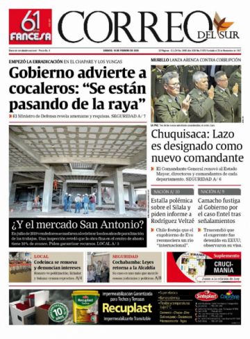 Correo del Sur, Sucre.