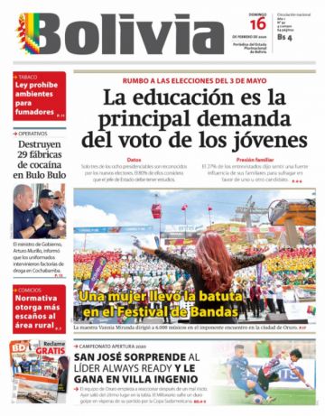 Bolivia, diario oficialista.