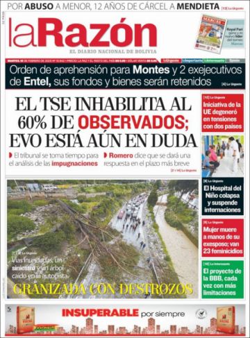 La Razón, La Paz.