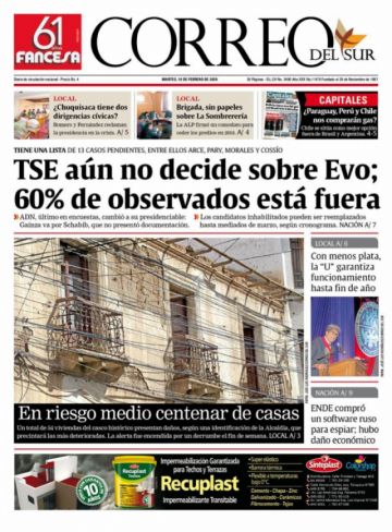 Correo del Sur, Sucre.