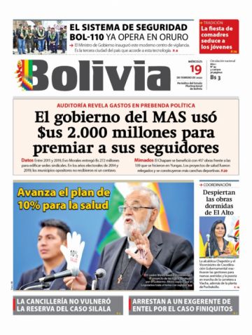 Bolivia, diario oficialista.