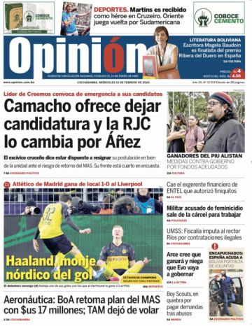 Opinión, de Cochabamba.