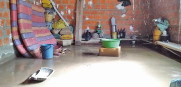 Las viviendas quedaron anegadas.