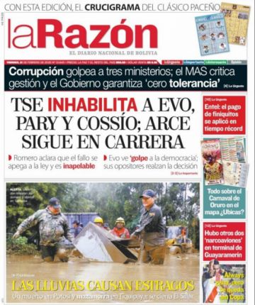 La Razón, La Paz.