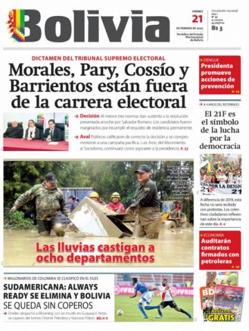 Bolivia, diario oficialista.