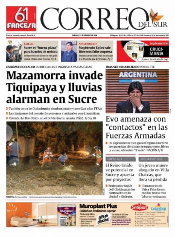 Correo del Sur, Sucre.
