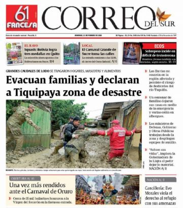 Correo del Sur, Sucre.