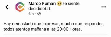 El mensaje que desapareció después.
