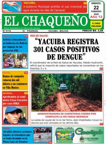 El Chaqueño, Tarija, del sábado.