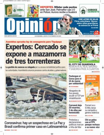Opinión, Cochabamba.