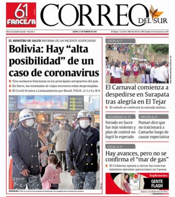 Correo del Sur, Sucre.