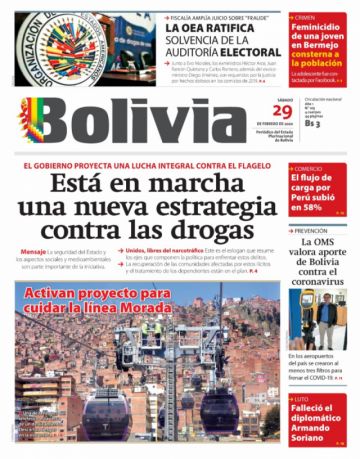 Bolivia, diario oficialista.