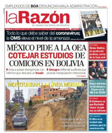 La Razón, La Paz.