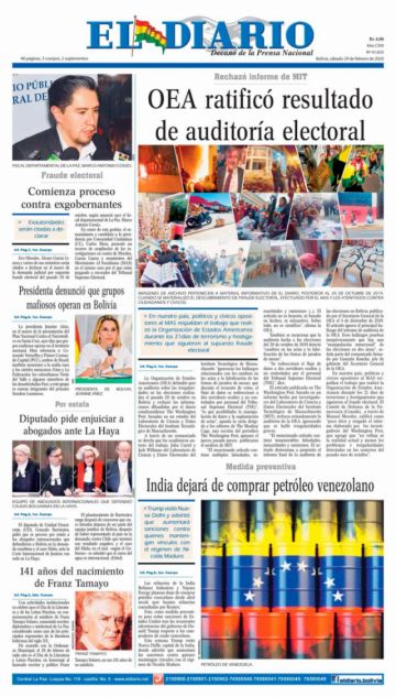 El Diario, La Paz.