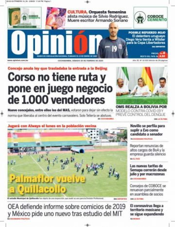 Opinión, Cochabamba.