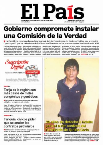 El País, Tarija.