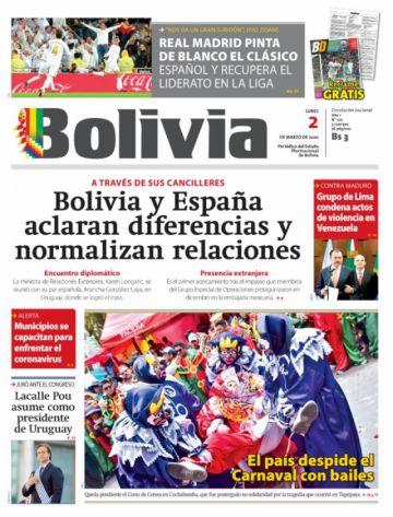 Bolivia, diario oficialista.