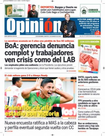 Opinión, Cochabamba.