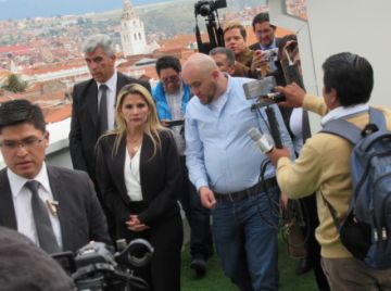 La inspección realizada al edificio que está en la calle Camargo.