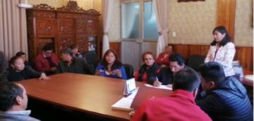 Ayer, en la audiencia a los trabajadores.