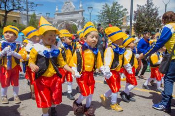 El corso infantil también mostró originalidad. 