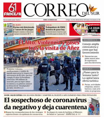 Correo del Sur, Sucre.