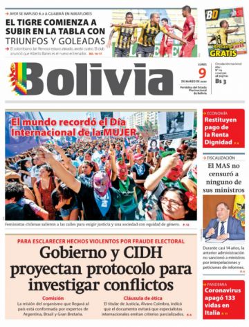 Bolivia, diario oficialista.