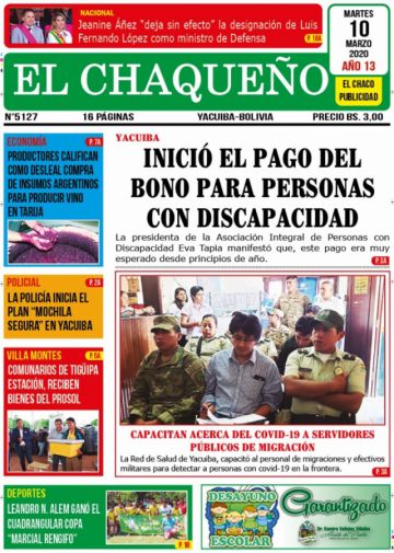 El Chaqueño, Yacuiba, Tarija.