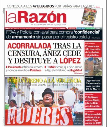 La Razón, La Paz.