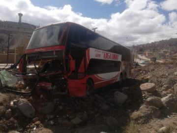 El motorizado sufrió el incidente en el ingreso a la ciudad.