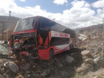 El motorizado sufrió el incidente en el ingreso a la ciudad.