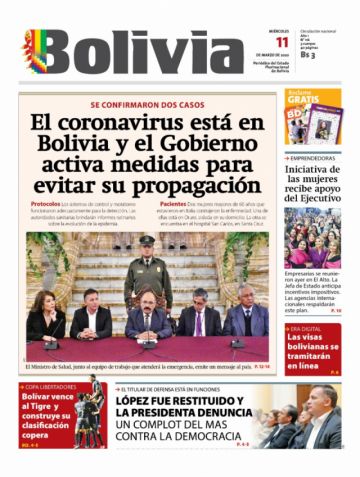 Bolivia, diario oficialista.